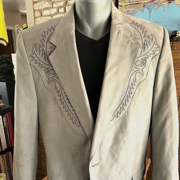 Circle S Western Jacket Suede-like. Size 46L - Picture 1 of 4